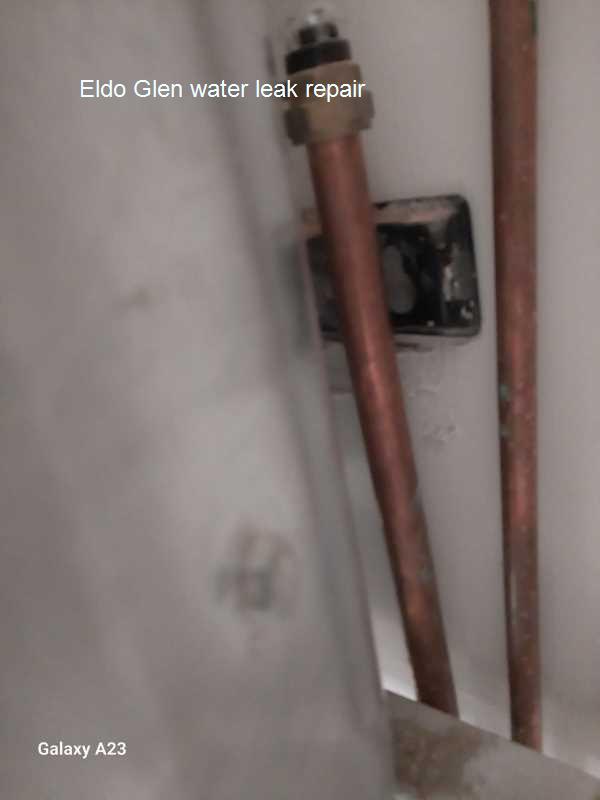 Eldo Glen water leak repair at all hours including weekends and public holidays with a free call out fee.