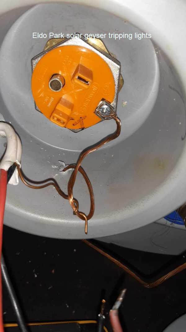 Eldo Park solar geyser tripping lights