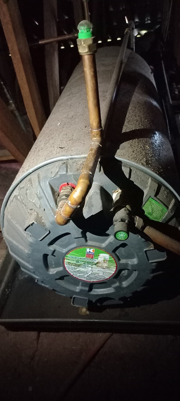 Everything wet from pouring burst geyser in Robinson Lake