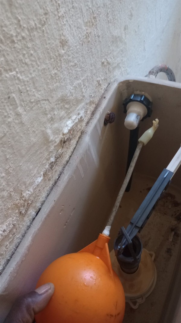 Open hot water geyser during thermostat and element repair in Koedoespoort Industrial with internal components visible