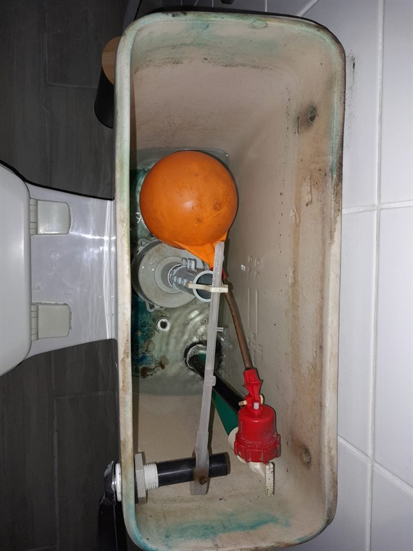 Ceiling mounted geyser opened during element and thermostat repair in Wespark showing internal wiring