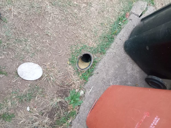 Sewer line blockage from grease and debris