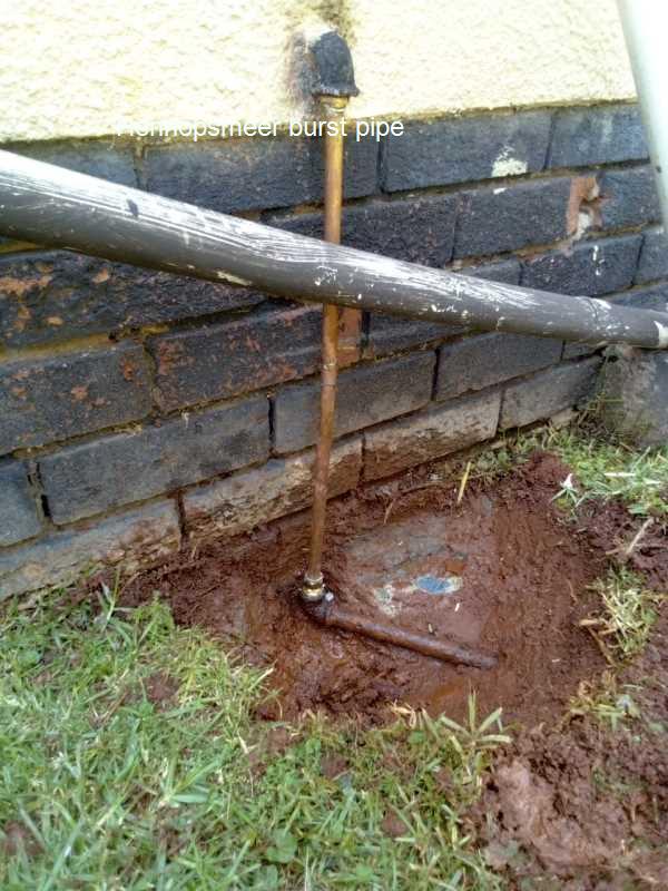 Hennopsmeer burst pipe repair