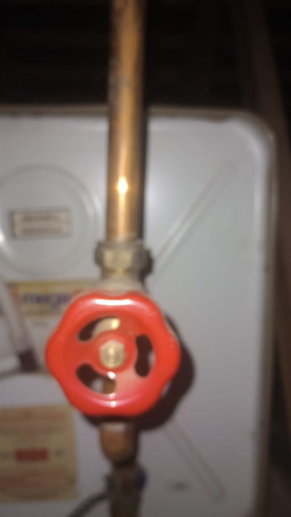 Damp area around leaking gate valve in Inanda Country Base