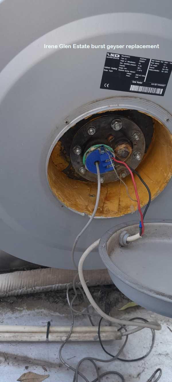 Irene Glen Estate burst geyser replacement by certified plumbers offering free call out fees including a plumbing CoC and a damage report for insurances.