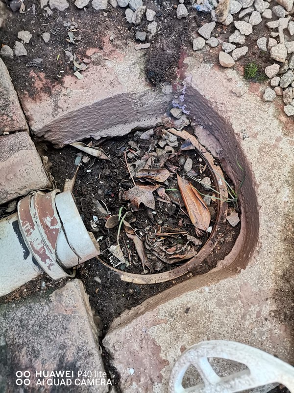 Blocked drain during professional repair work