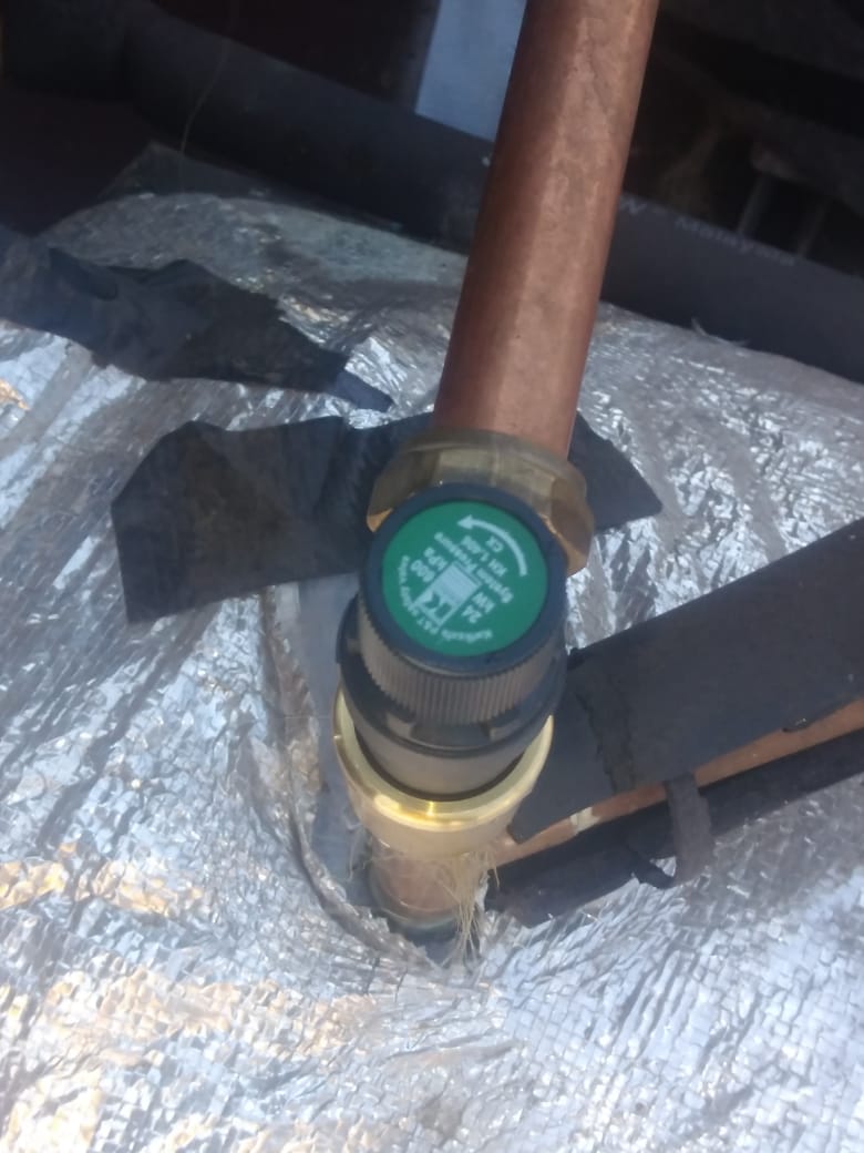 Leaking geyser safety valve on insulated hot water cylinder replaced in Linden to resolve pressure issues and prevent water damage