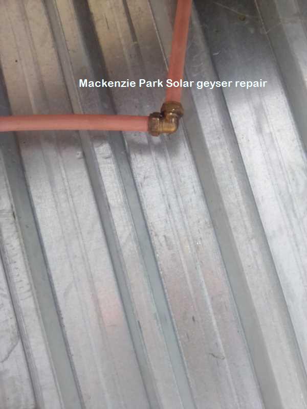 Mackenzie ParkSolar geyser repairs done with a guarantee by a certified plumber