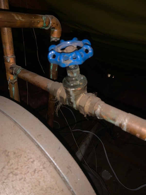 Seeping water from gate valve in Midridge Park