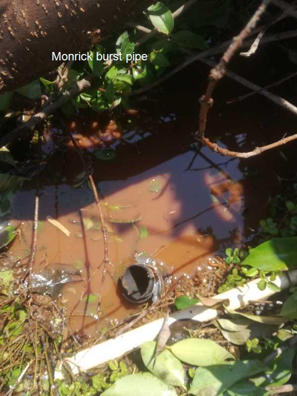 Monrick burst pipe repair