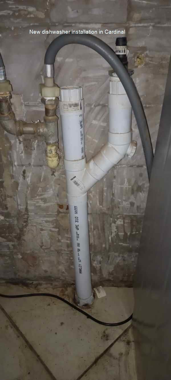 Cardinal new dishwasher installation