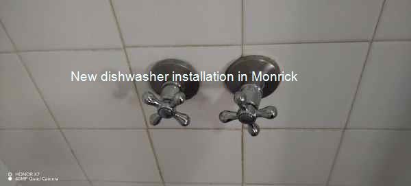 Monrick new dishwasher installation