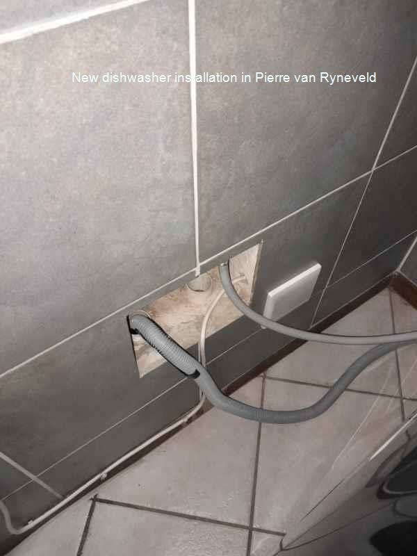 Pierre van Ryneveld new dishwasher installation