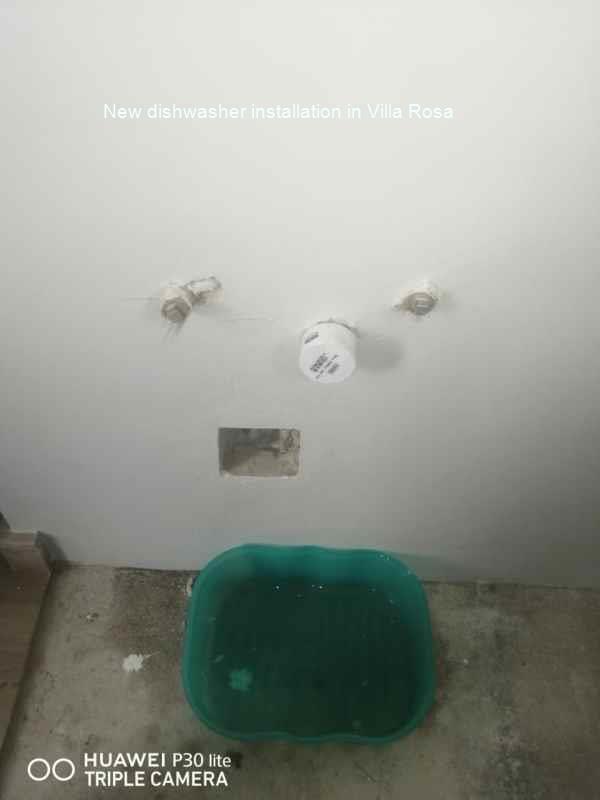 Villa Rosa new dishwasher installation