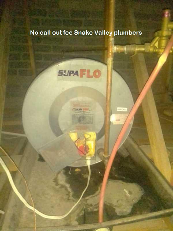 No call out fee Snake Valley plumbers