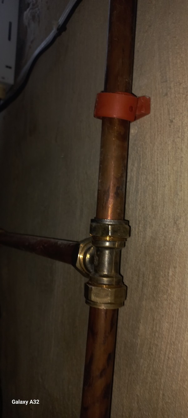 Water damage on ceiling from burst pipe in Northlands