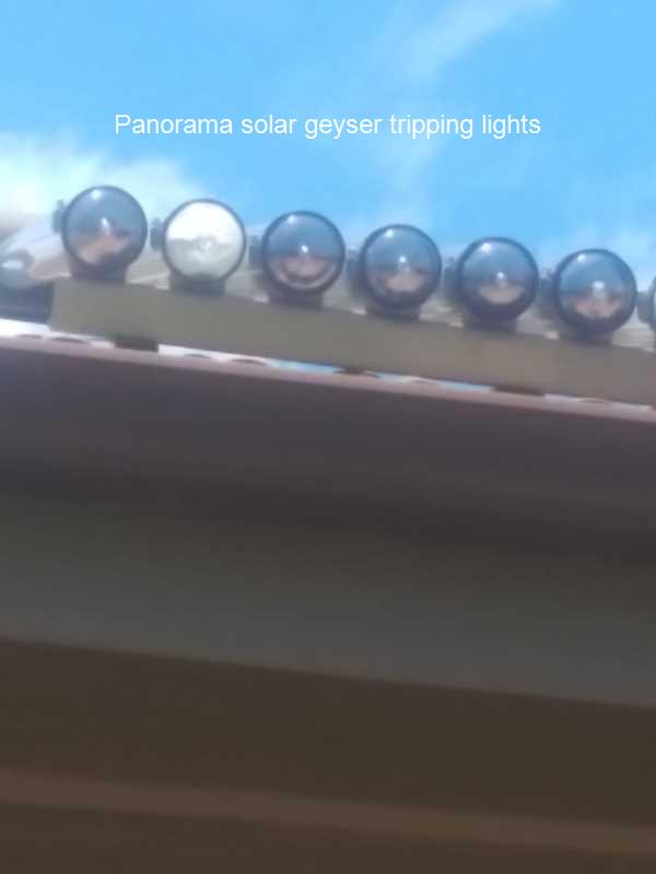 Solar Tripping Panorama solar geyser tripping lights