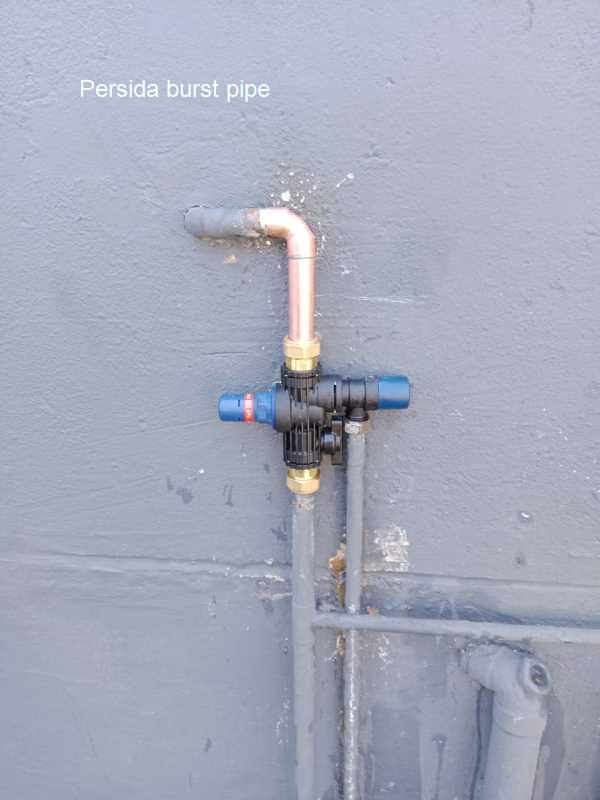 Persida burst pipe repair