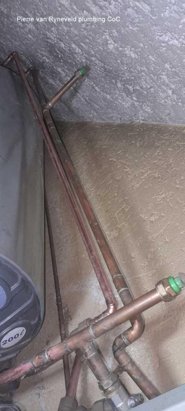 Pierre van Ryneveld plumbing CoC