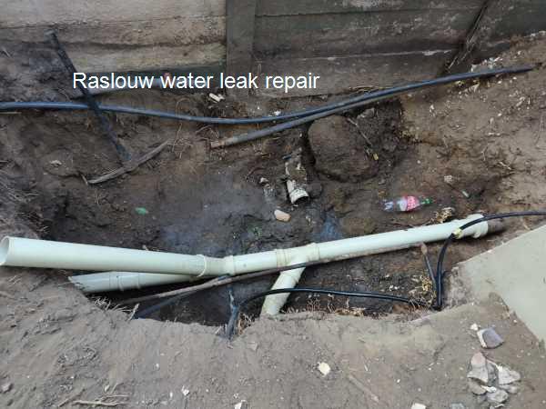 Raslouw water leak repair at all hours including weekends and public holidays with a free call out fee.