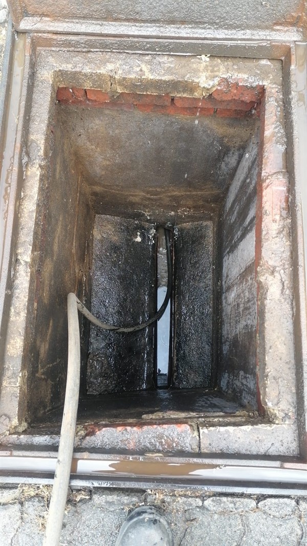 Smooth sewer line after blockage removal