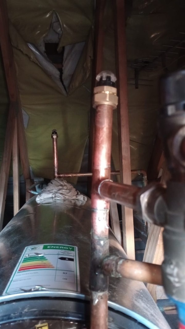 Stopped needed from continuous running burst geyser in Mandela Village