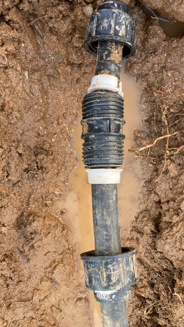 Ongoing water loss from burst underground pipe in Savoy Estate