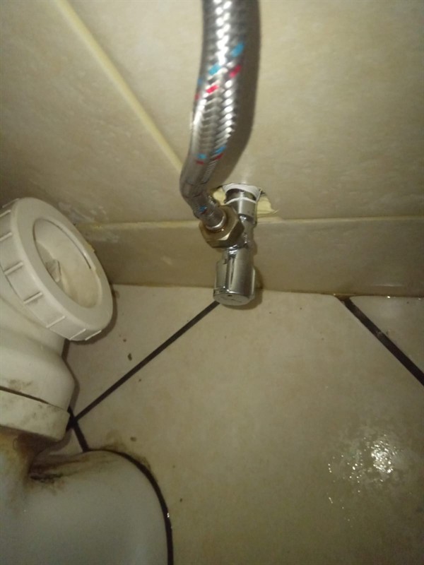 Completed valve job on toilet