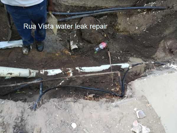 Rua Vista water leak repair done by certified and qaulified plumbers with the right tools and experience.