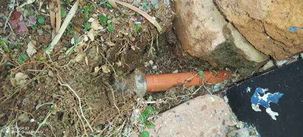 Gushing from burst outside pipe in Silverfields
