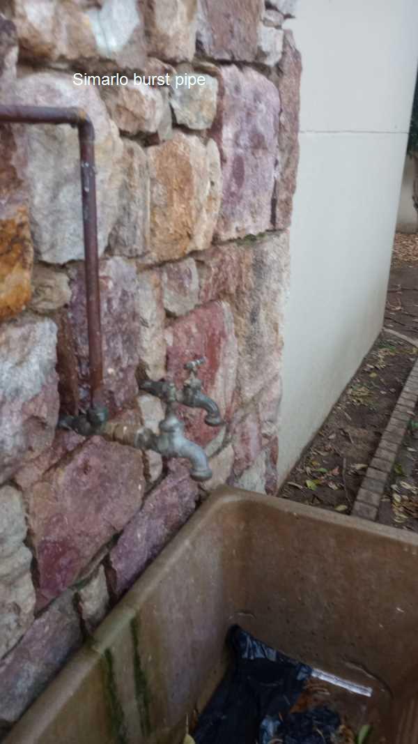 Simarlo burst pipe repair