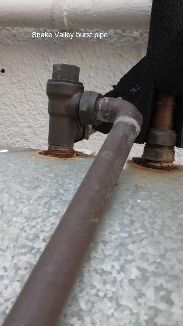 Snake Valley burst pipe repair