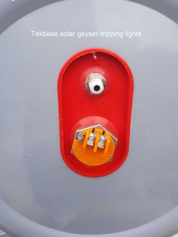 Tekbase solar geyser tripping lights