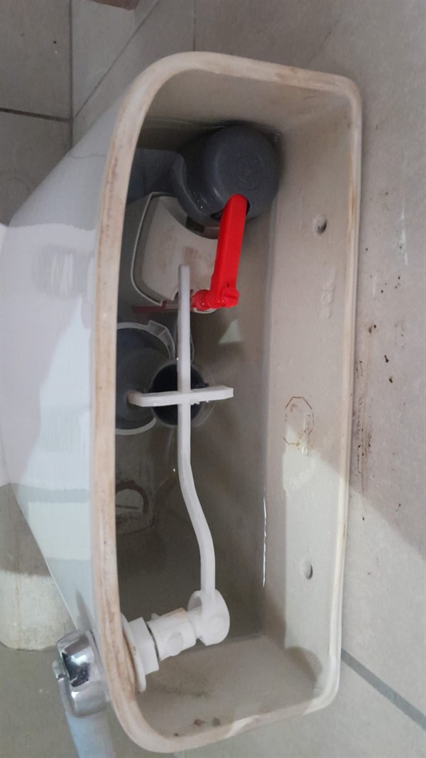 Technician repairing open geyser element and thermostat in Riverclub Golf Course with exposed wiring and heating components