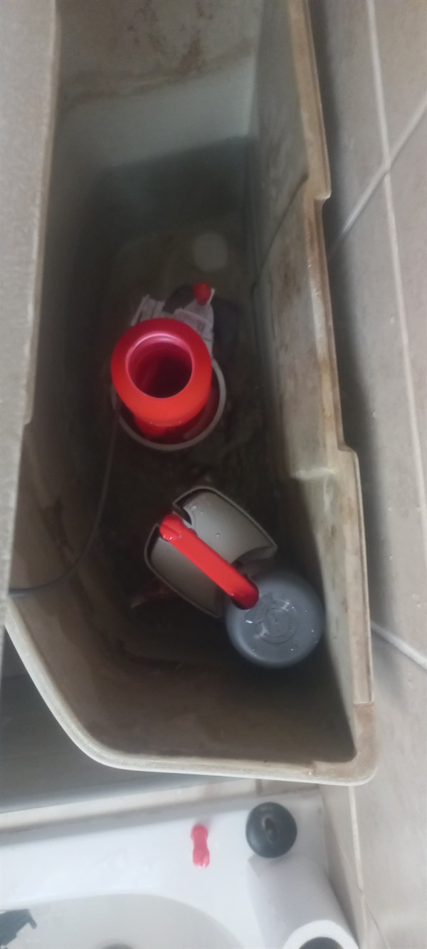 Ceiling mounted geyser opened during element and thermostat repair in St Stithians showing internal wiring