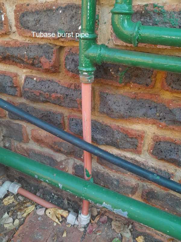 Tubase burst pipe repair
