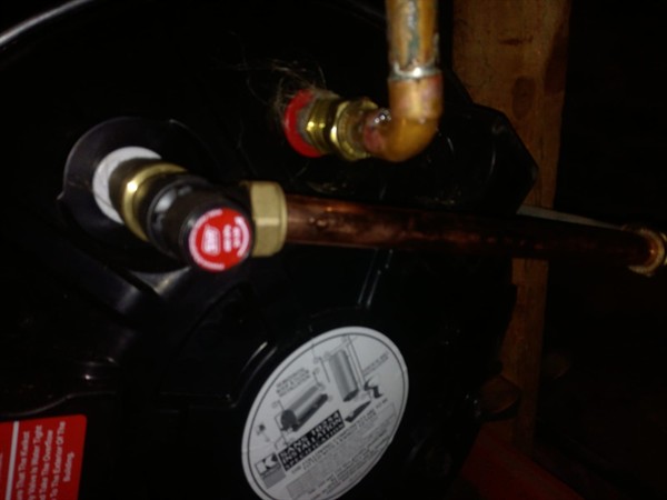 Rapid gushing from burst geyser in Tugela Park