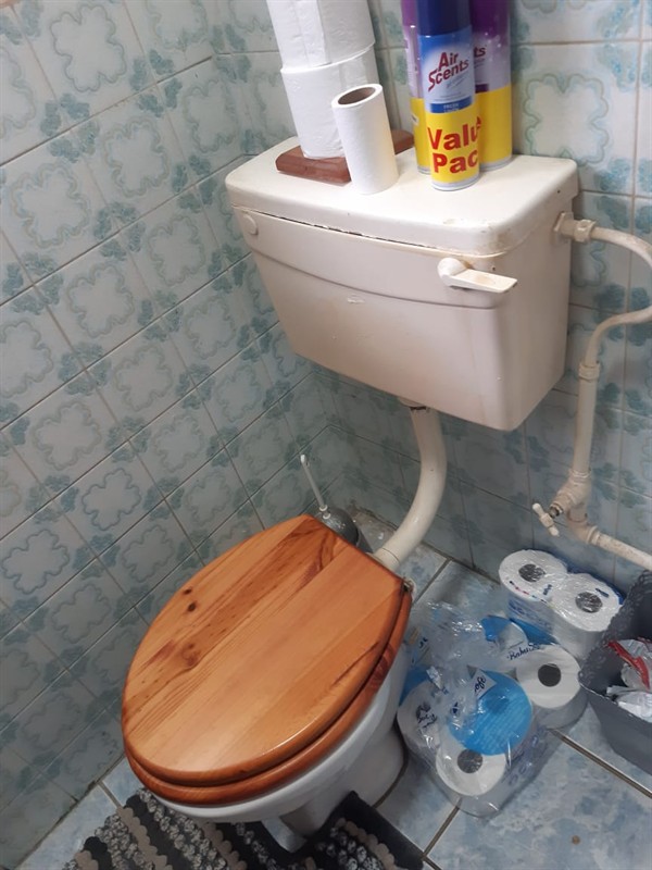 Toilet cleared of debris
