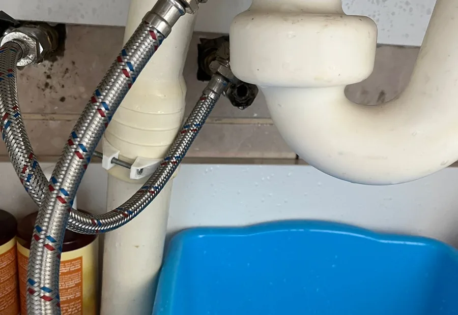 Basin Trap And Flexi Hose Leak Repair Waterkloof under a basin with waste trap and flexible connectors
