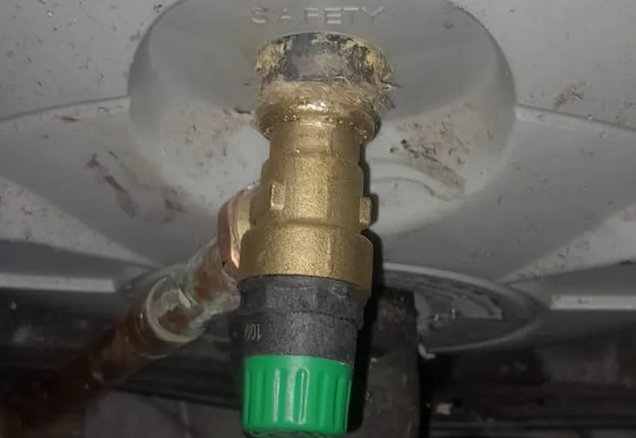 Geyser Safety Valve Replacement Waterkloof showing a geyser safety valve connection