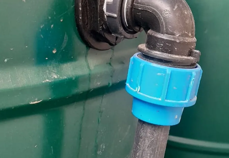 JoJo Tank Connection Repair Waterkloof showing a tank outlet and water line fitting