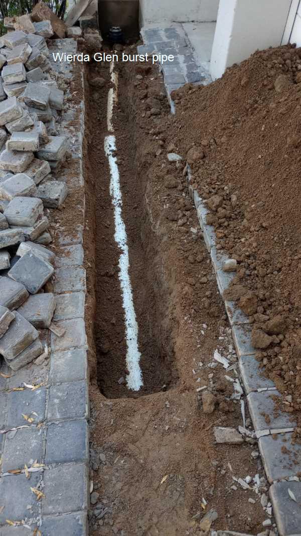 Wierda Glen burst pipe repair