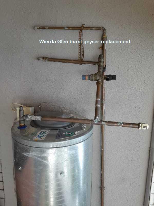 Wierda Glen burst geyser replacement by qualified plumbers offering free call out fees and a plumbing CoC all hours including weekends.