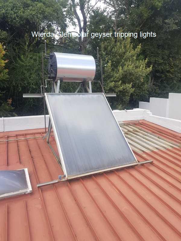 Wierda Glen solar geyser tripping lights