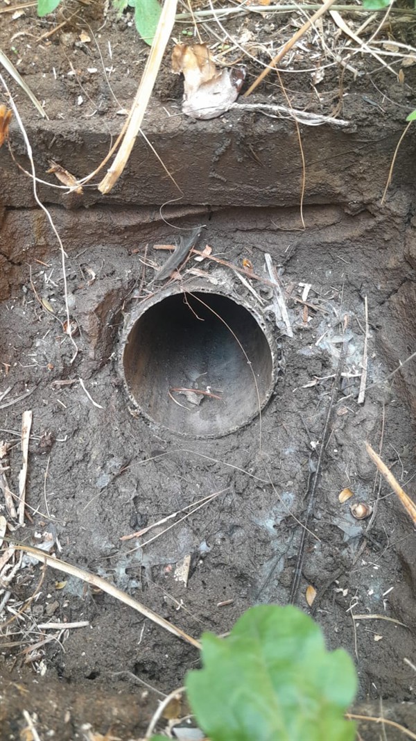 Final clearing of blocked sewer line