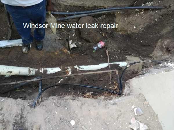 Windsor Mine water leak repair while you wait by qualified plumbers offering guarantees on all work done.