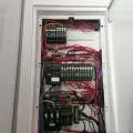 What are the risks of not upgrading an outdated electrical panel in a commercial building?